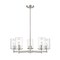 Z-Lite Thayer Chandelier, 5-Light, 26 In.W x 9.25 In.H, Brushed Nickel/Clear 742-5BN - alternate 1